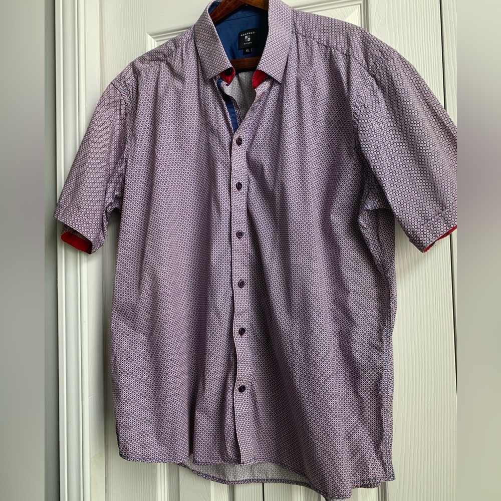 SZ XL MODANGO MILANO Short Sleeve Button Down Shirt